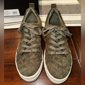 J/Slides Khaki Faux Suede Nona